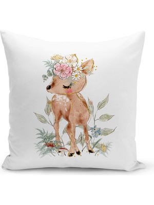Bertille Home Çocuk Bebek Serisi Çift Tarafı Dijital Baskılı Kırlent Kılıfı (Kids Children Cushion Cover)