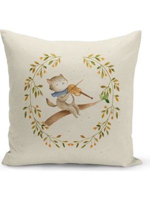 Bertille Home Çocuk Bebek Serisi Çift Tarafı Dijital Baskılı Kırlent Kılıfı (Kids Children Cushion Cover)