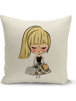 Bertille Home Çocuk Bebek Serisi Çift Tarafı Dijital Baskılı Kırlent Kılıfı (Kids Children Cushion Cover)