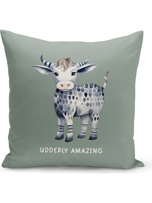 Bertille Home Çocuk Bebek Serisi Çift Tarafı Dijital Baskılı Kırlent Kılıfı (Kids Children Cushion Cover)