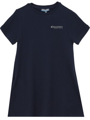 Discovery Expedition Düz Lacivert Kız Çocuk Kısa Elbise D4SG-ELB3058