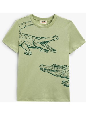 Koton Yeşil Erkek T-Shirt 4SKB10504TK