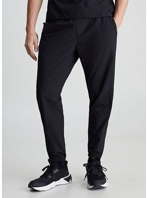 Calvin Klein Siyah Erkek Lastikli Bel Standart Fit Eşofman Altı 00GMS4P635BAE-WO - Woven Pant