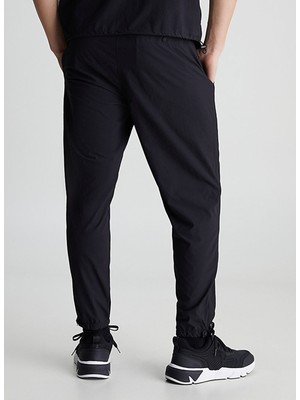 Calvin Klein Siyah Erkek Lastikli Bel Standart Fit Eşofman Altı 00GMS4P635BAE-WO - Woven Pant