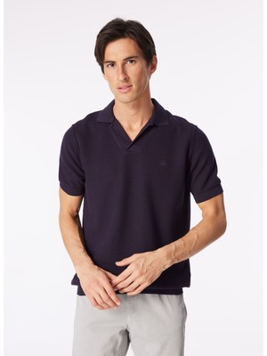 Brooks Brothers Polo Yaka Standart Lacivert Erkek Kazak BBSS24MKL012