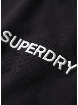 Superdry Bisiklet Yaka Baskılı Siyah Erkek T-Shirt M6010803A02A_MICRO Logo Graphıc Loo