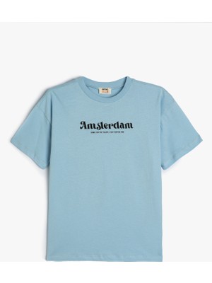 Koton Mavi Erkek Çocuk T-Shirt 4SKB10325TK