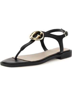 Guess Siyah Deri Kadın Sandalet FLJMIRLEA03BLACK