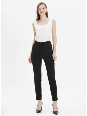 Selen Normal Bel Standart Lacivert Kadın Pantolon 24YSL5167