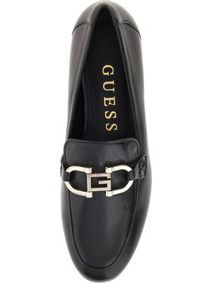 Guess Siyah Deri Kadın Loafer FLJISALEA14