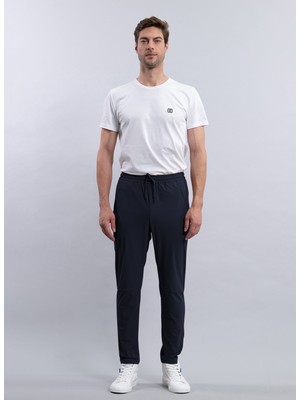Duno Lastikli Bel Slim Fit Lacivert Erkek Eşofman Altı Ras Trevı