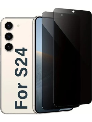 Fibaks Samsung Galaxy S24 Uyumlu Hayalet Ekran Koruyucu Tam Kapatan Gizli Tamperli Cam