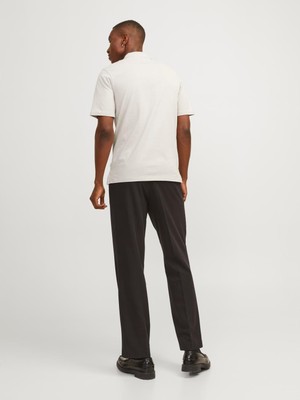 Jack & Jones Jjesummer Lınen Polo Ss Ln Crockery