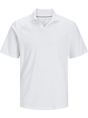 Jack & Jones Jjesummer Lınen Polo Ss Ln White