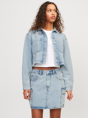 Jack & Jones Kadin Cep Detayli Denim Gömlek - Kayla