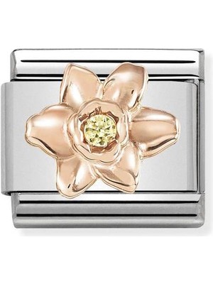 Nomination Composable Classic Dekoratif Link - Semboller - Nergis - (13 Daffodil) 9k Rose Altın