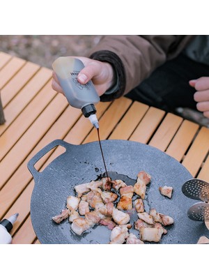 Silhouette 4 Adet Açık Taşınabilir Yağ Şişeleri Kamp Baharat Şişeleri Bükümlü Mühürlü Piknik Barbekü Yağı Baharat Kabı (Yurt Dışından)