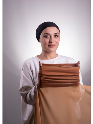 Halven Gold Pratik Hazır Geçmeli Şal Şifon Boru Boneli 3001_03