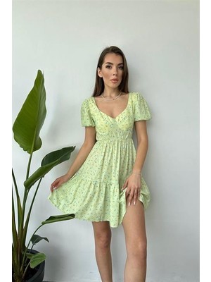 Elbee Fashion Woman Sırt Dekolteli Elbise - Mint