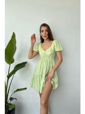 Elbee Fashion Woman Sırt Dekolteli Elbise - Mint