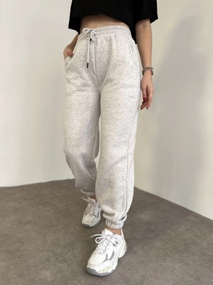 Yakamel Kadın 3 Iplik Şardonlu Eşofman Altı