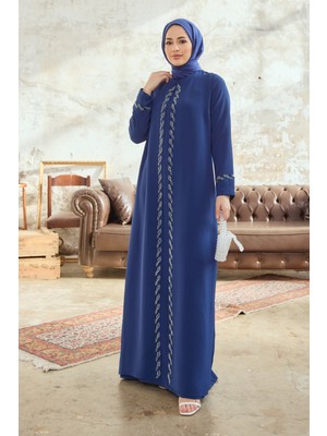 Vavinor Lara Büyük Beden Abiye - Indigo