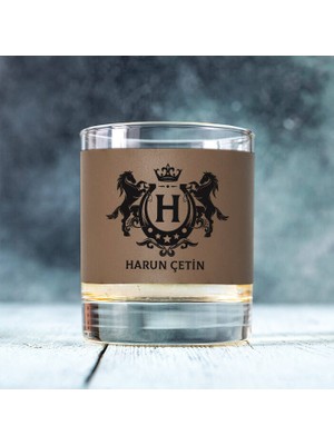 Hediyemen Dosta Hediyelik Şık Vizon Deri Kaplama Viski Bardağı