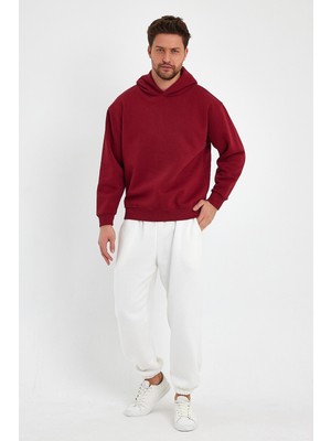 Kef Clothing Bordo Hoodie, Oversize Sweatshirt, Erkek Hoodie