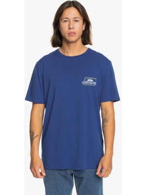 Quiksilver Line By Line Erkek Mavi Tişört