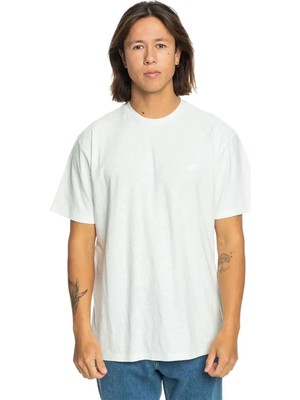 Quiksilver Slub Roundneck Erkek Beyaz Tshirt EQYKT04337-WBK0