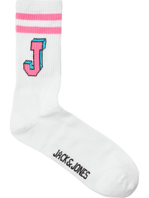 Jack & Jones Jacsıngle J Tennıs Sock 7 Pack Erkek Beyaz Çorap 12252654-01