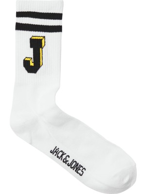 Jack & Jones Jacsıngle J Tennıs Sock 7 Pack Erkek Beyaz Çorap 12252654-01