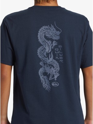 Quiksilver Dragon Fıst Moe Erkek Lacivert Tshirt AQYZT09544-17726