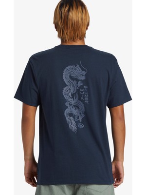 Quiksilver Dragon Fıst Moe Erkek Lacivert Tshirt AQYZT09544-17726