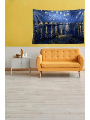 Pelangi Mavi Ay Işığı Sonatı Leke Tutmaz Kadife Kumaş Duvar Örtüsü Duvar Halısı Tapestry