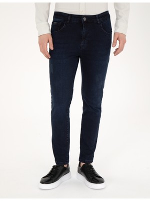 Pierre Cardin Erkek Koyu Lacivert Slim Fit Jean Pantolon 50288525-VR100