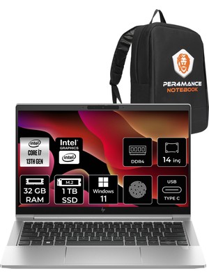 Hp Elitebook 640 G10 Intel Core I7 1355U 32GB 1tb SSD 14'' Fhd W11P Taşınabilir Bilgisayar 8A571EA & Per4 Çanta 8A571EAP428