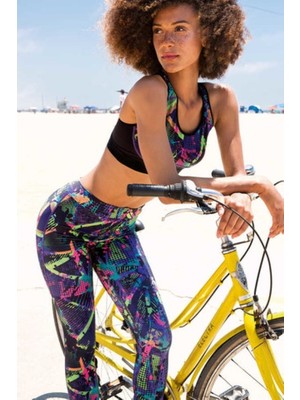 Yeni İnci Desenli Spor Tayt T125