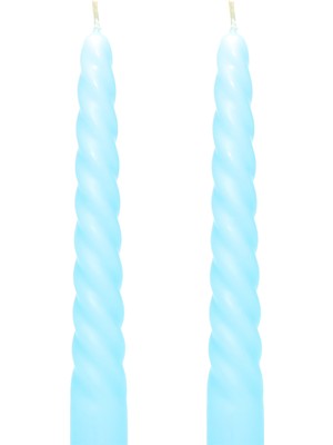 Missi Marin 2'li Burgulu Mavi Şamdan Mum Seti