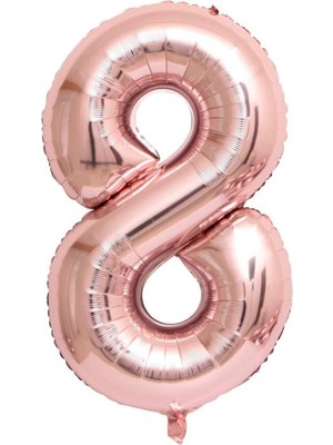 Bal10 Dünyası 8 Rose Gold Rakam Folyo Balon 80 cm