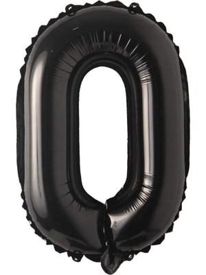Bal10 Dünyası 0 Siyah Renk Rakam Folyo Balon 80 cm