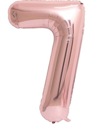 Best Parti 7 Rose Gold Rakam Folyo Balon 80 cm