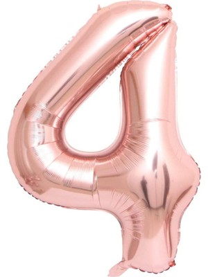 Best Parti 4 Rose Gold Rakam Folyo Balon 80 cm