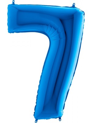 Best Parti 7 Koyu Mavi Renk Rakam Folyo Balon 100 cm