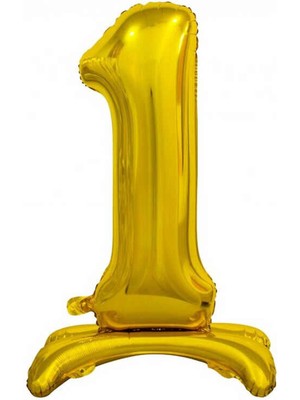 Rönesans Parti 1 Gold Renk Ayaklı Rakam Folyo Balon 76 cm