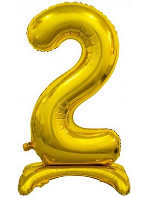 Rönesans Parti 2 Gold Renk Ayaklı Rakam Folyo Balon 76 cm