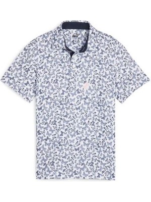 Puma Cloudspun Butterflies Polo Tshirt / Erkek Kelebek Baskılı Golf Tshirt