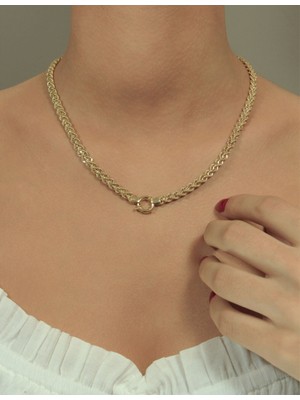 Fiyonk Kuyumculuk 14 Ayar Altın Örgü Kolye 5.60 mm