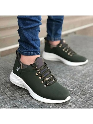 Bronze Ayakkabı Haki Erkek Rahat Taban Casual Sneaker Spor Ayakkabı