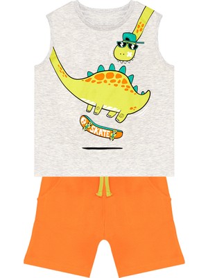 Denokids Kaykay Dino Erkek Çocuk T-Shirt Şort Takım